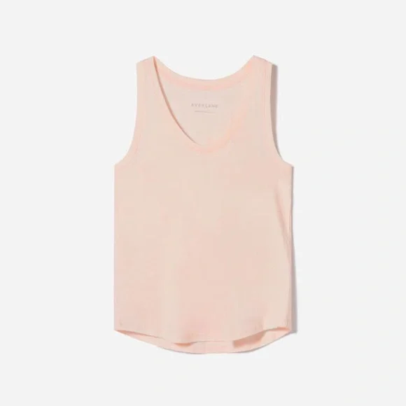 Everlane ReCotton Racerback Tank Top Pink - Picture 4 of 15